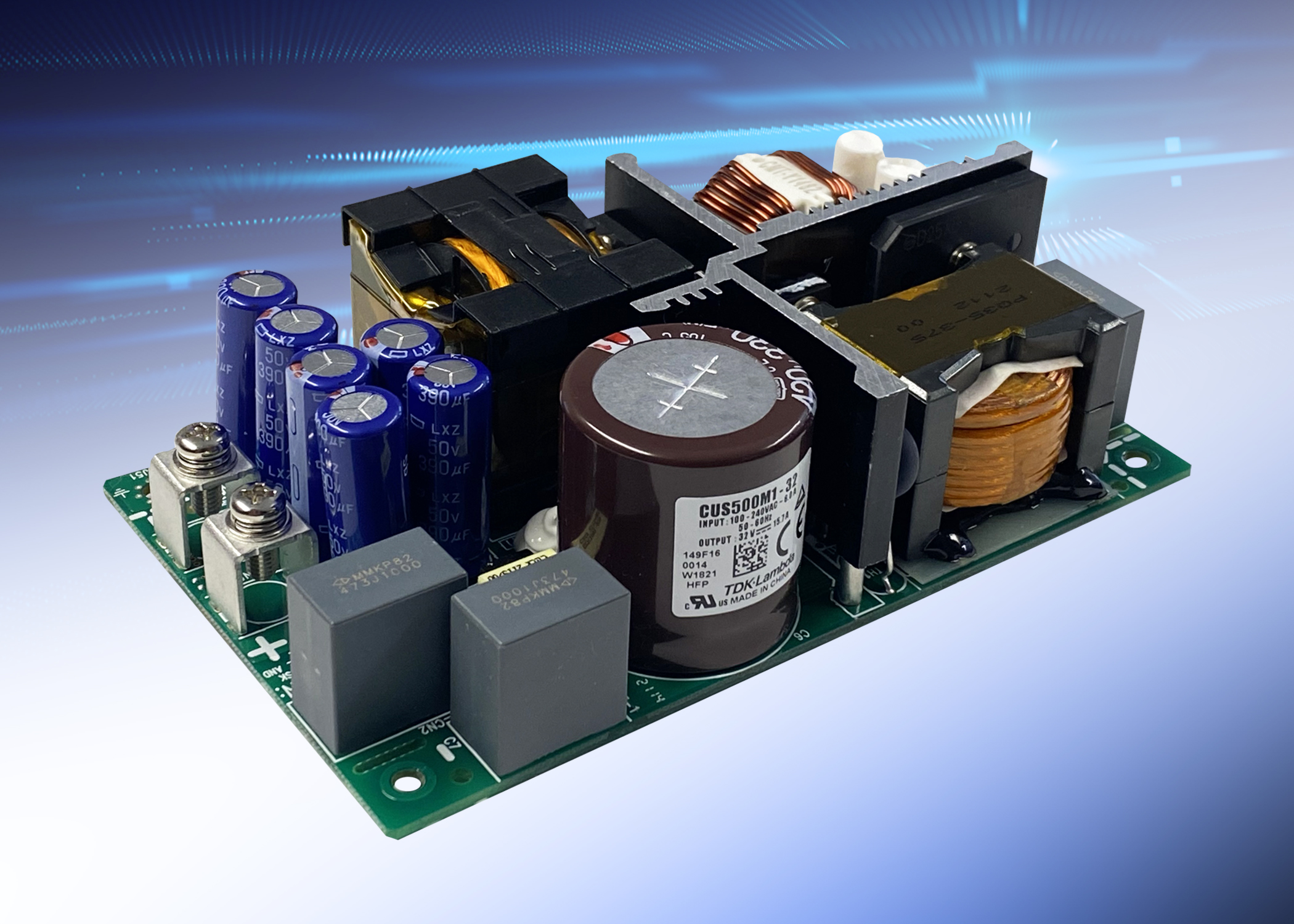 CUS500M1 series of AC-DC power supplies