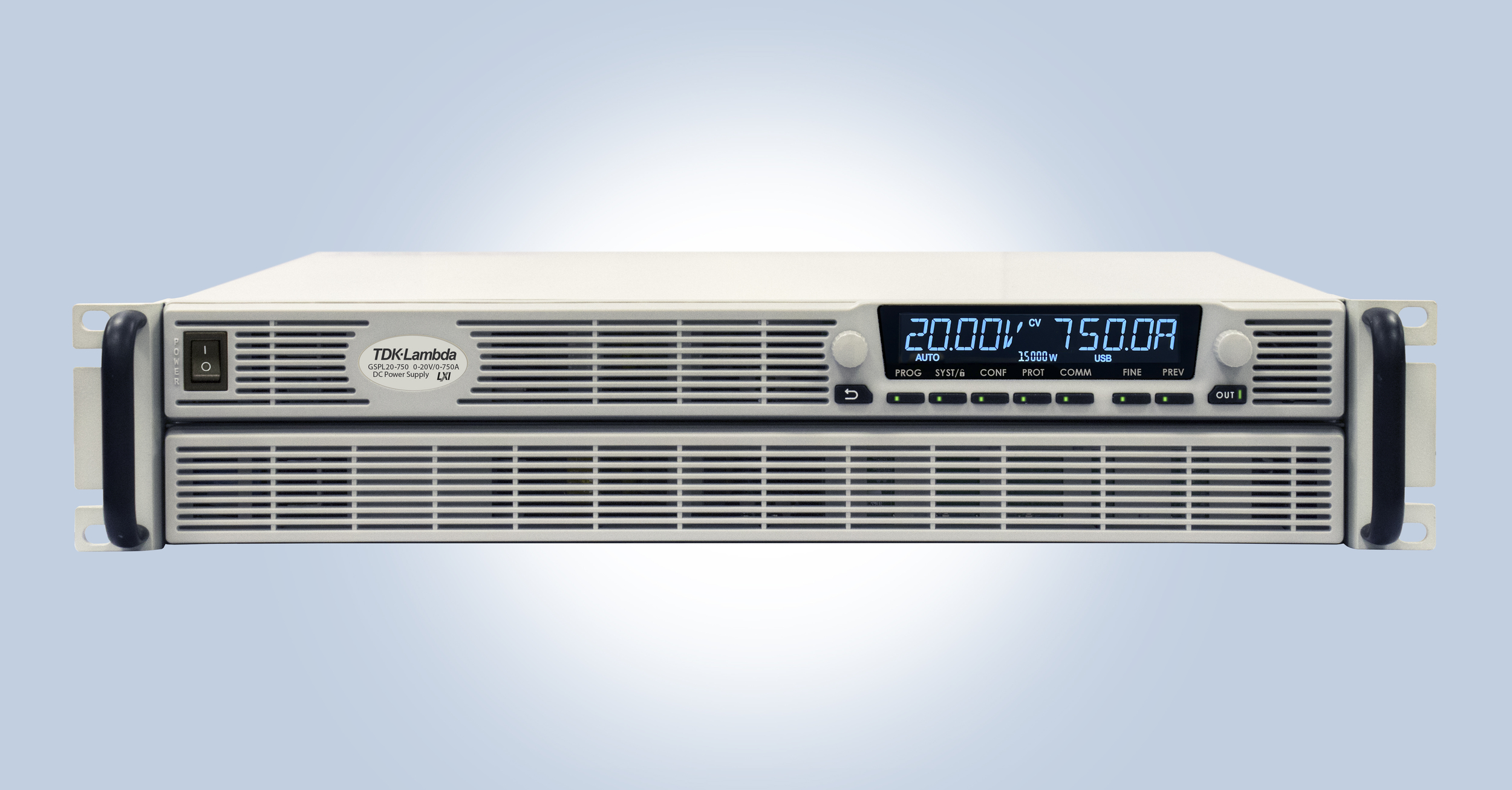 GSPL 2U 15000W and 3U 22500W programmable power supplies